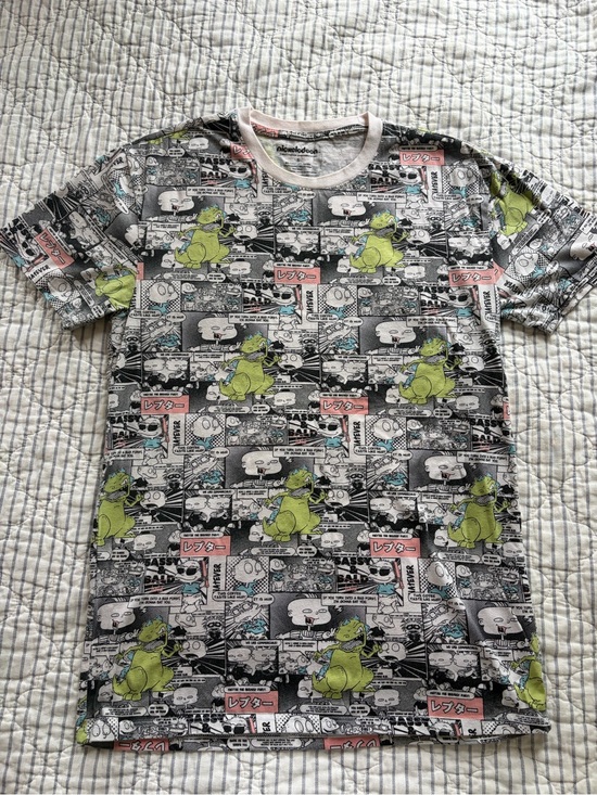 Nickelodeon Tops - Nickelodeon White Graphic Comic-Panel Tee with Green Accents